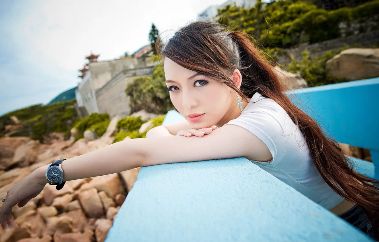 Photo wallpaper girl, asian, chinese