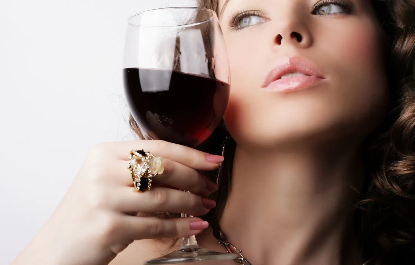 Photo wallpaper wine, glass, Ring