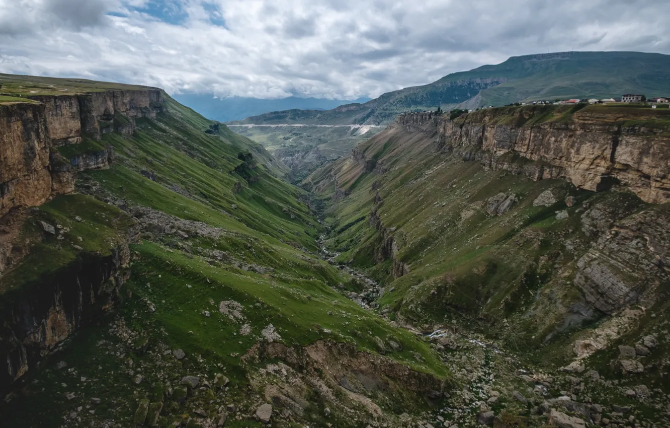 Photo wallpaper clouds, horizon, structure, the rift, Vadim Koroteev
