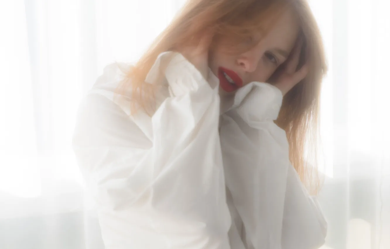 Photo wallpaper morning, in white, Maxim Mikhailov