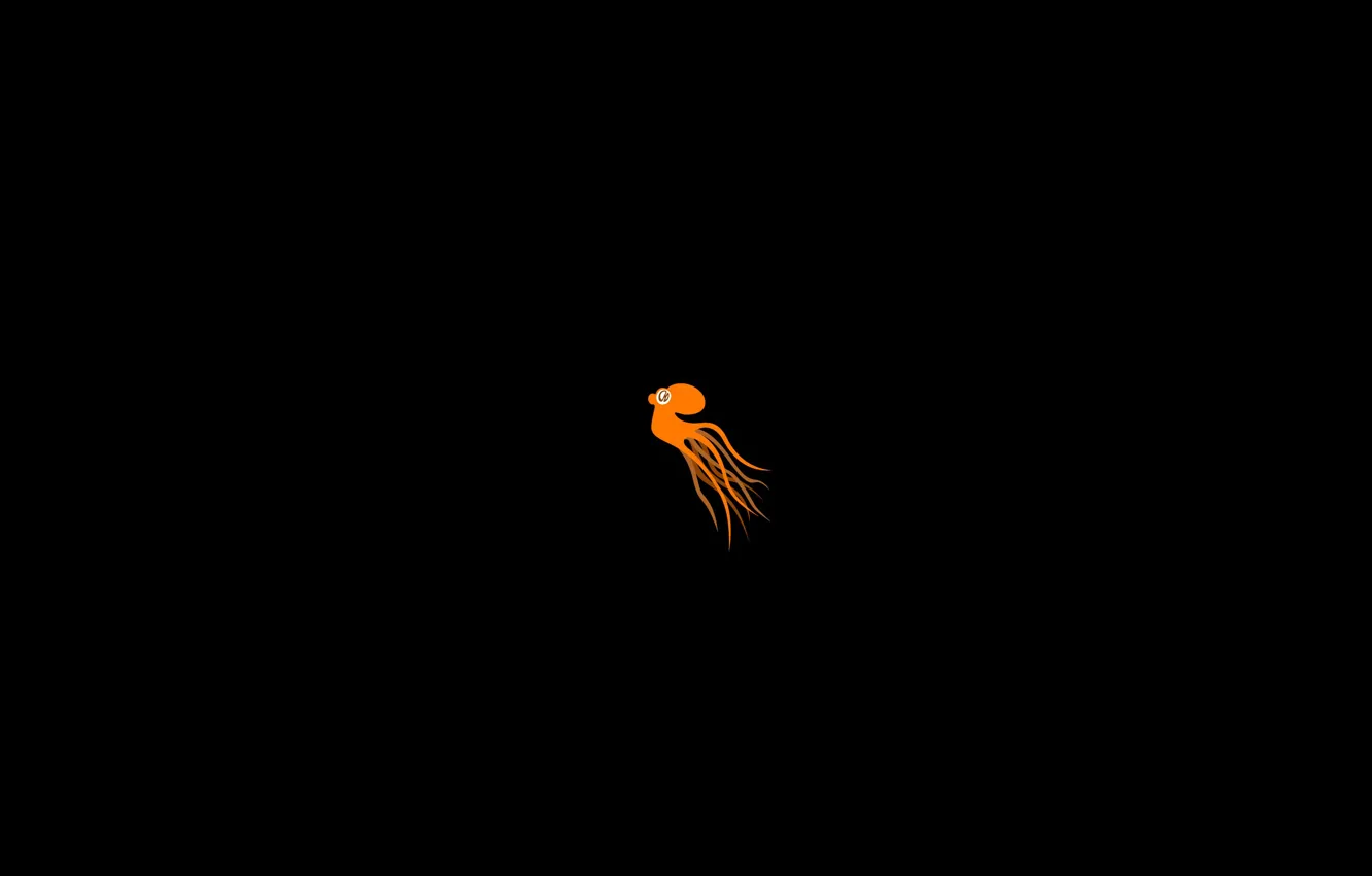 Photo wallpaper octopus, figure, orange