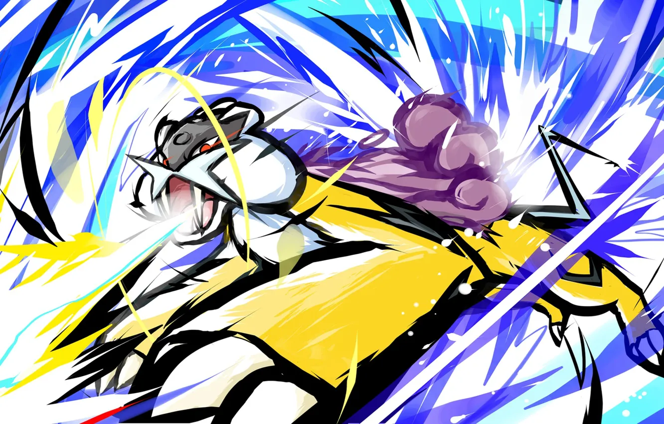 Photo wallpaper games, anime, pokemon, Thunder, Raikou