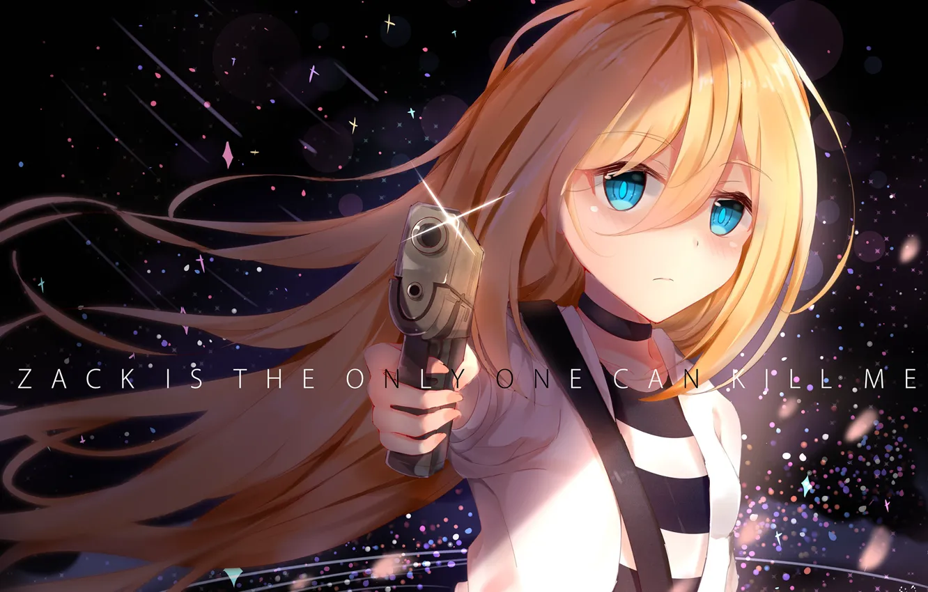 Photo wallpaper look, girl, pistolet, Angel bloodshed, Satsuriku no Tenshi