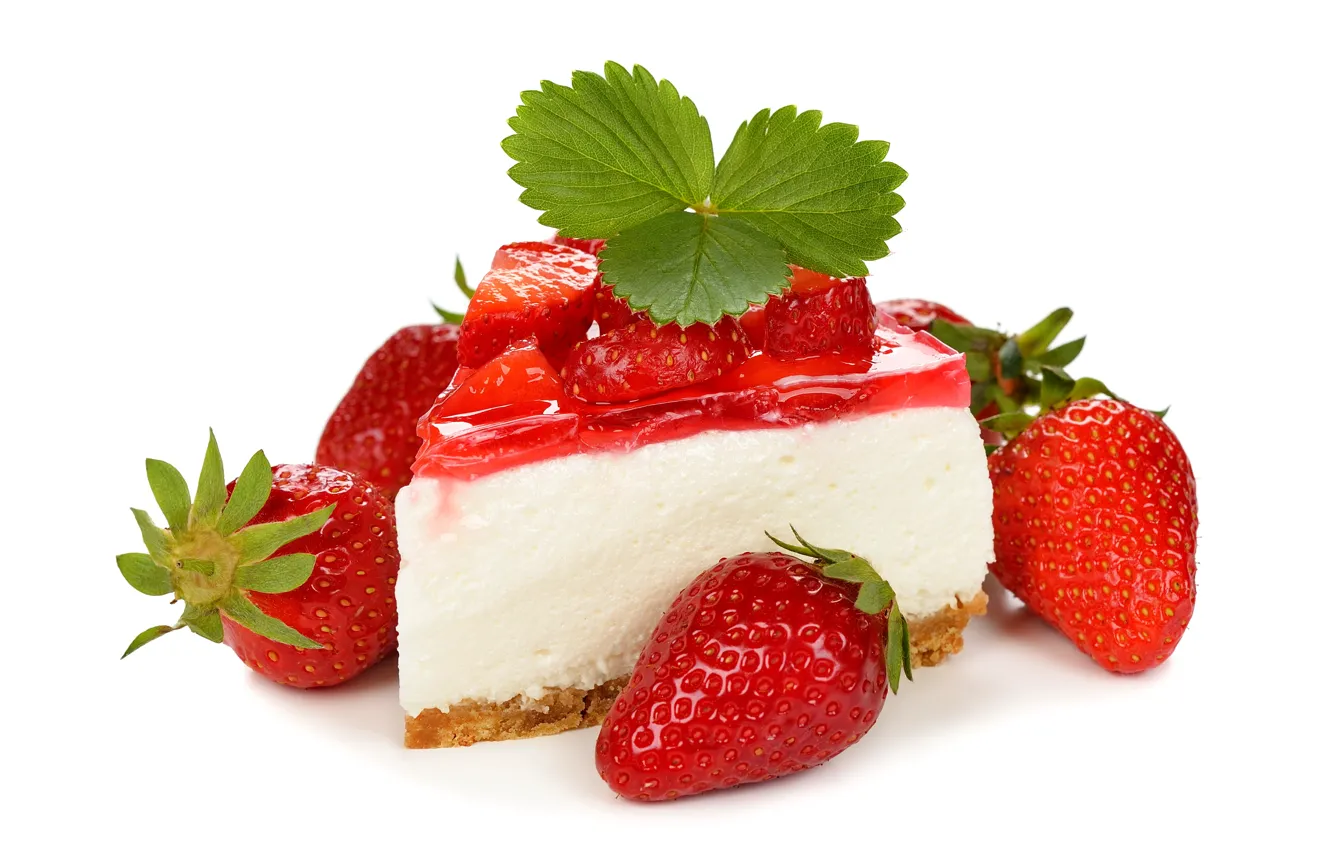 Photo wallpaper berries, strawberry, cake, cake, cake, dessert, cakes, sweet