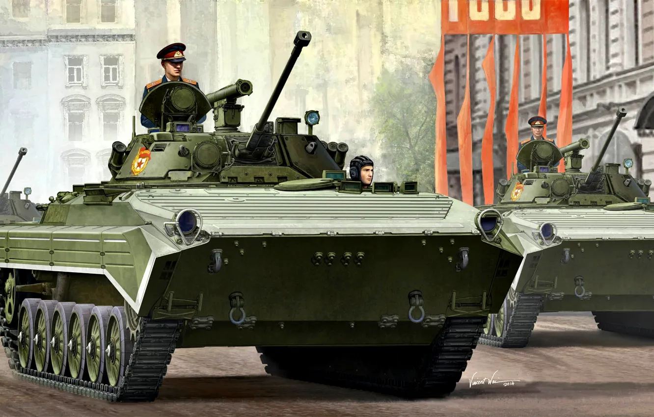 Photo wallpaper USSR, BMP-2, Parade, ATRA, The Soviet Army, Crawler, "The bassoon"