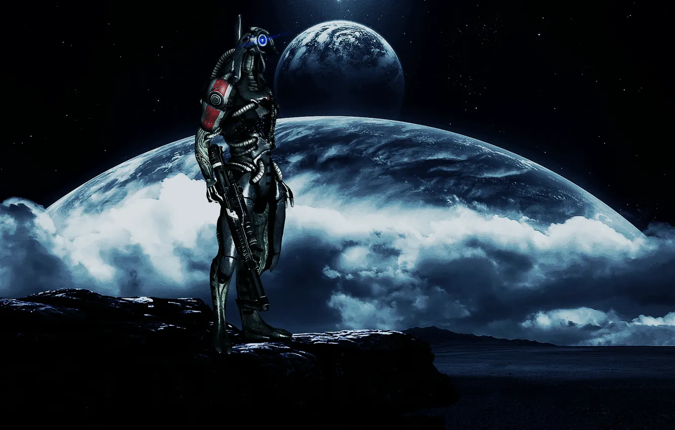 Photo wallpaper mass effect, parade of the planets, Legion