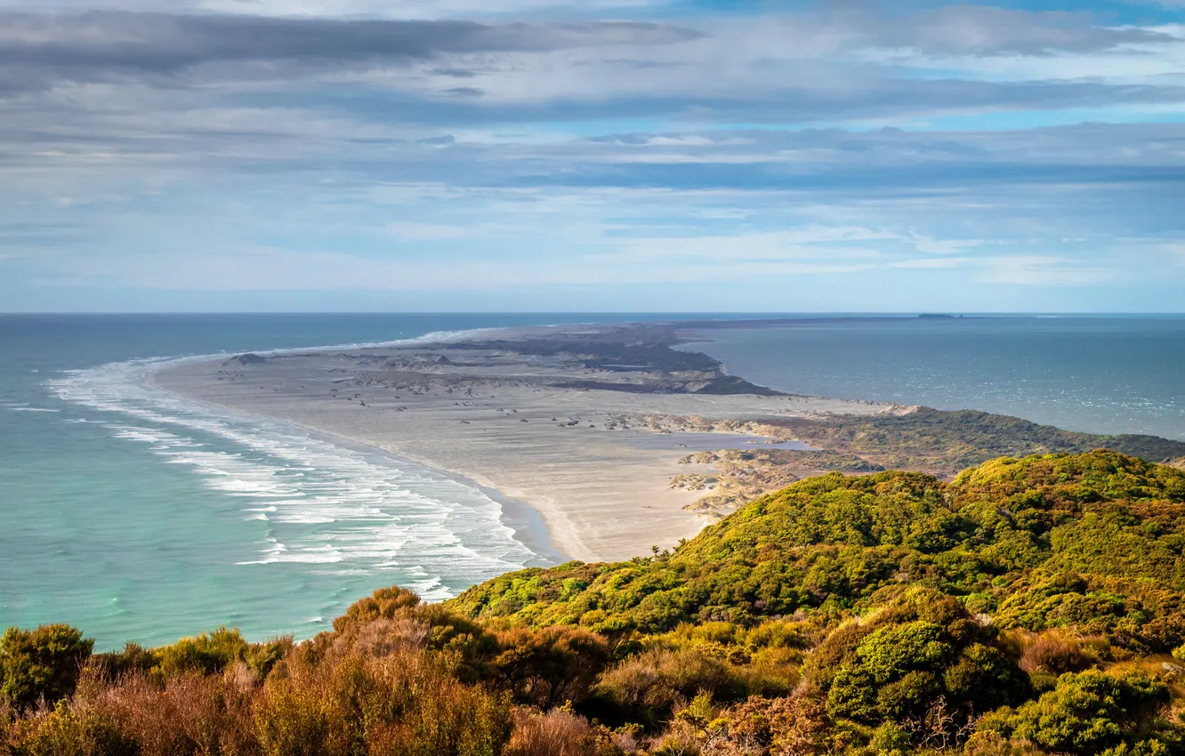 Photo wallpaper sea, coast, braid