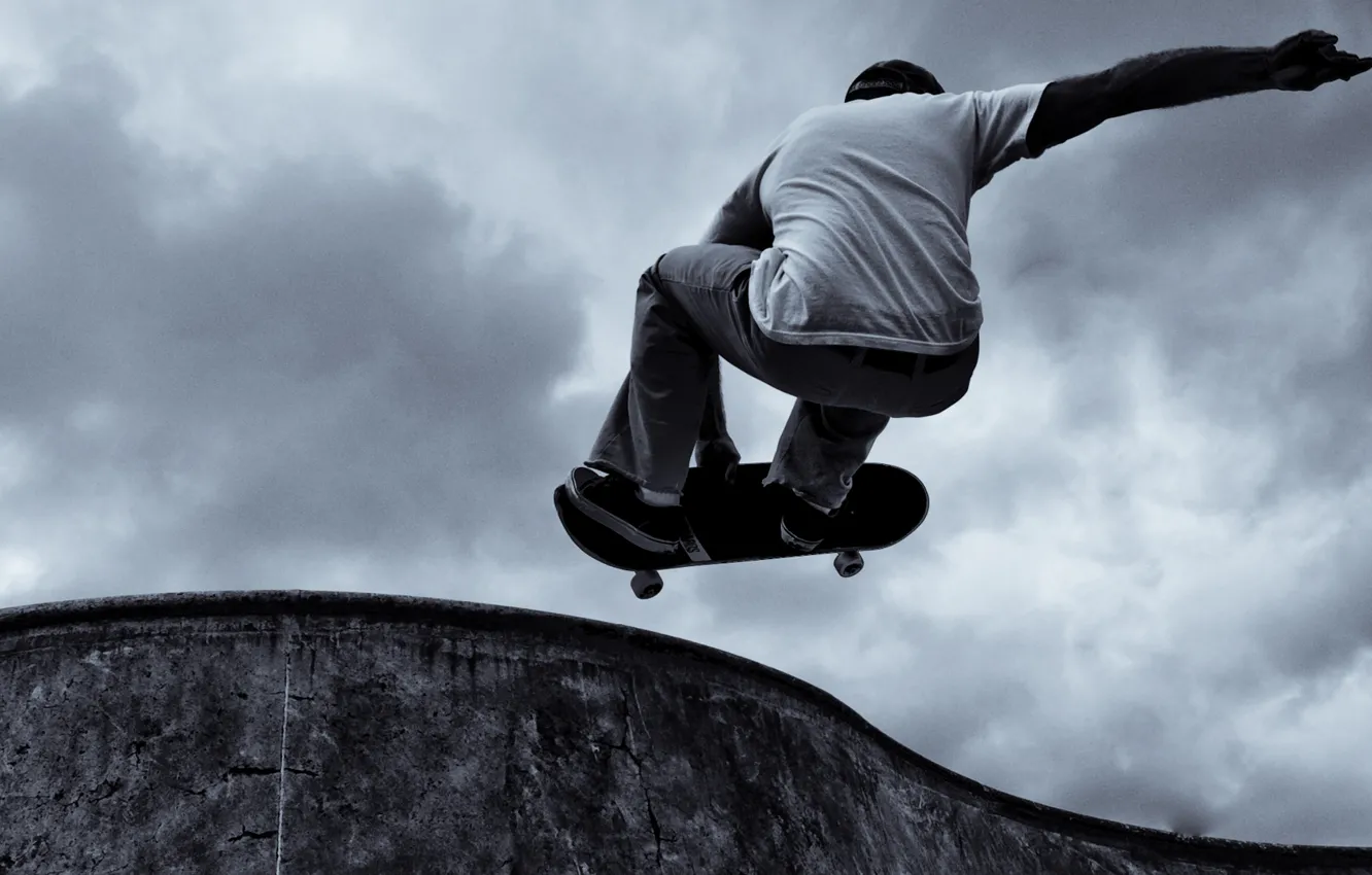Photo wallpaper sport, adrenaline, skateboarder