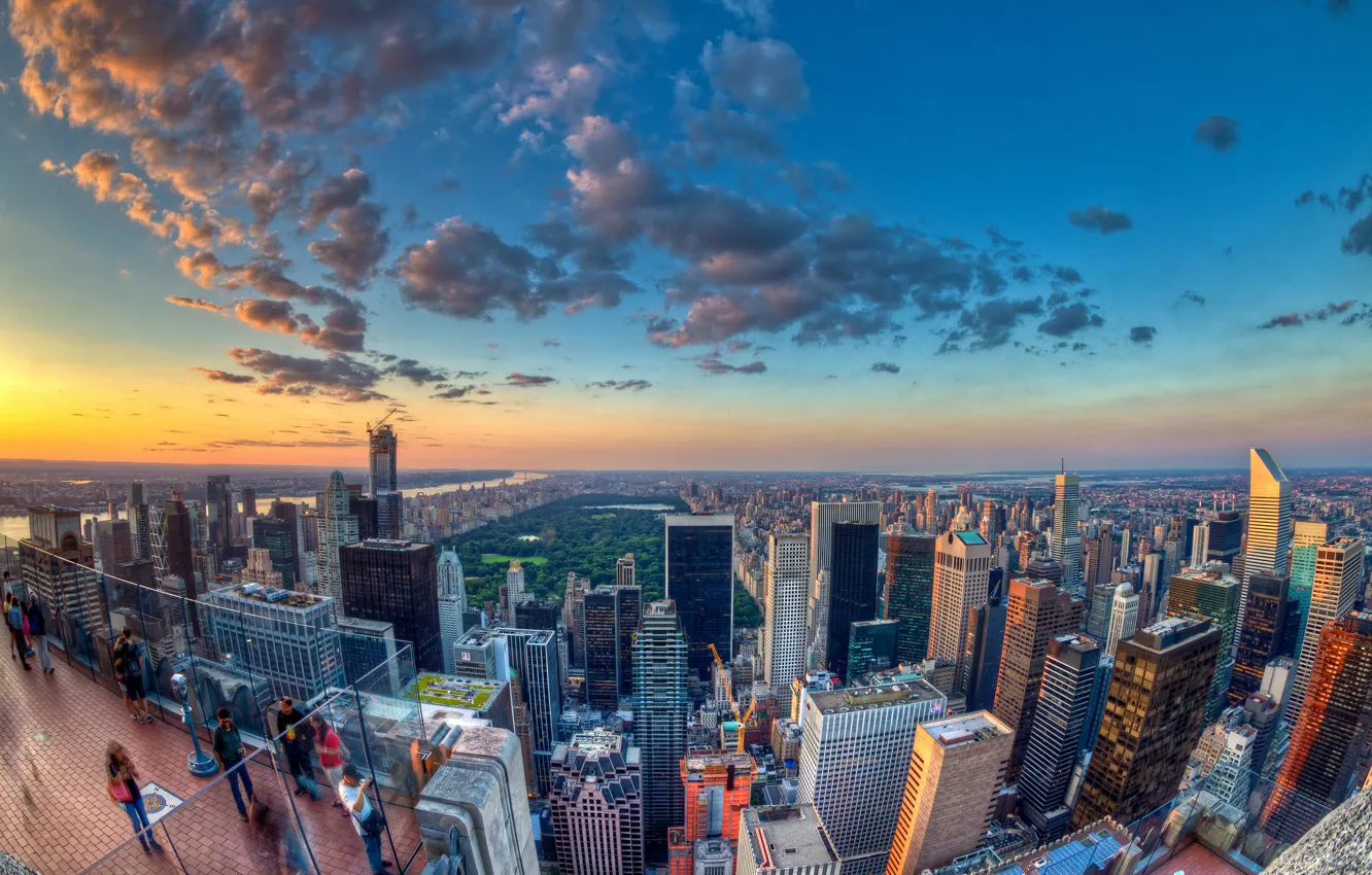 Photo wallpaper skyscrapers, panorama, America, the view from the top, new york, new York