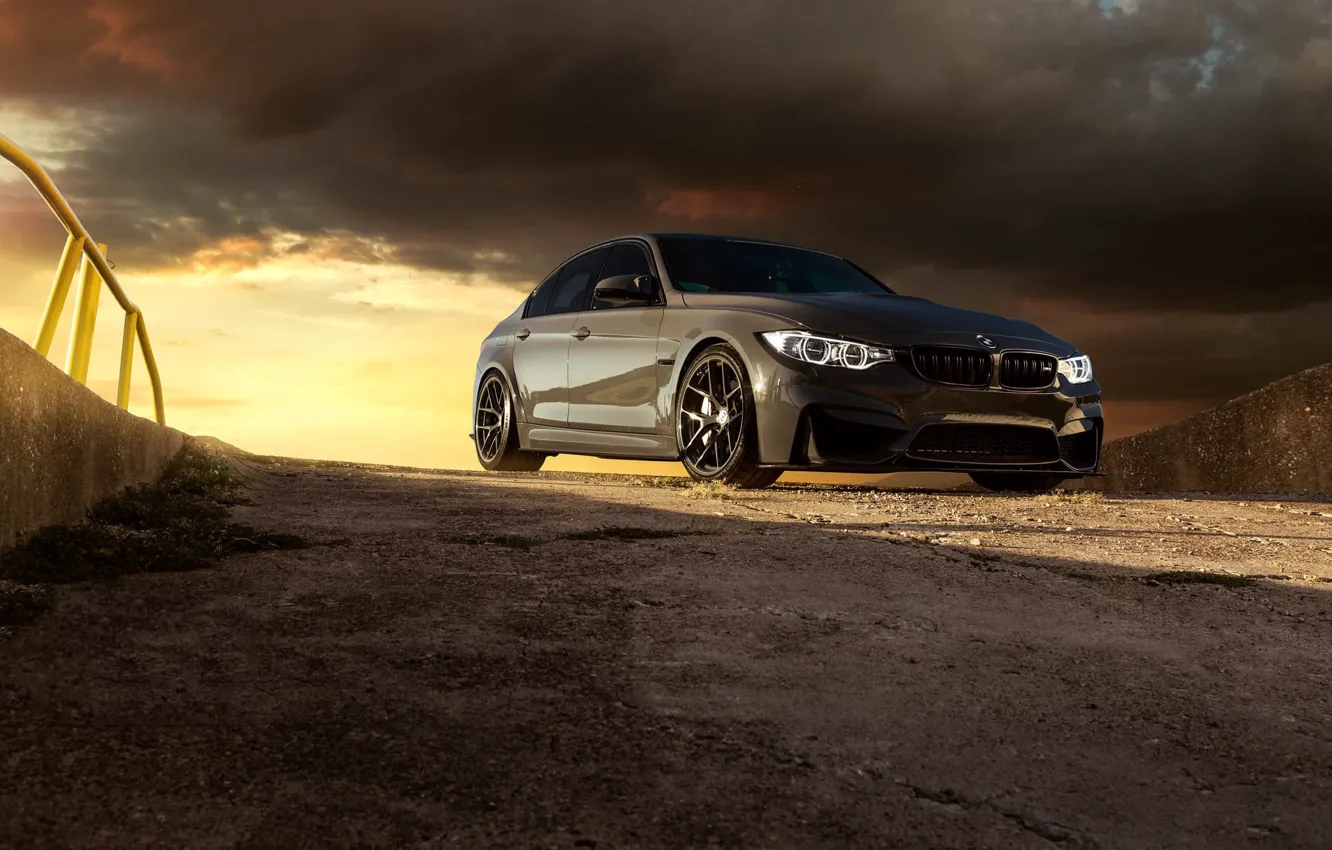 Photo wallpaper BMW, HRE, Grigio, M3, R101, Telesto