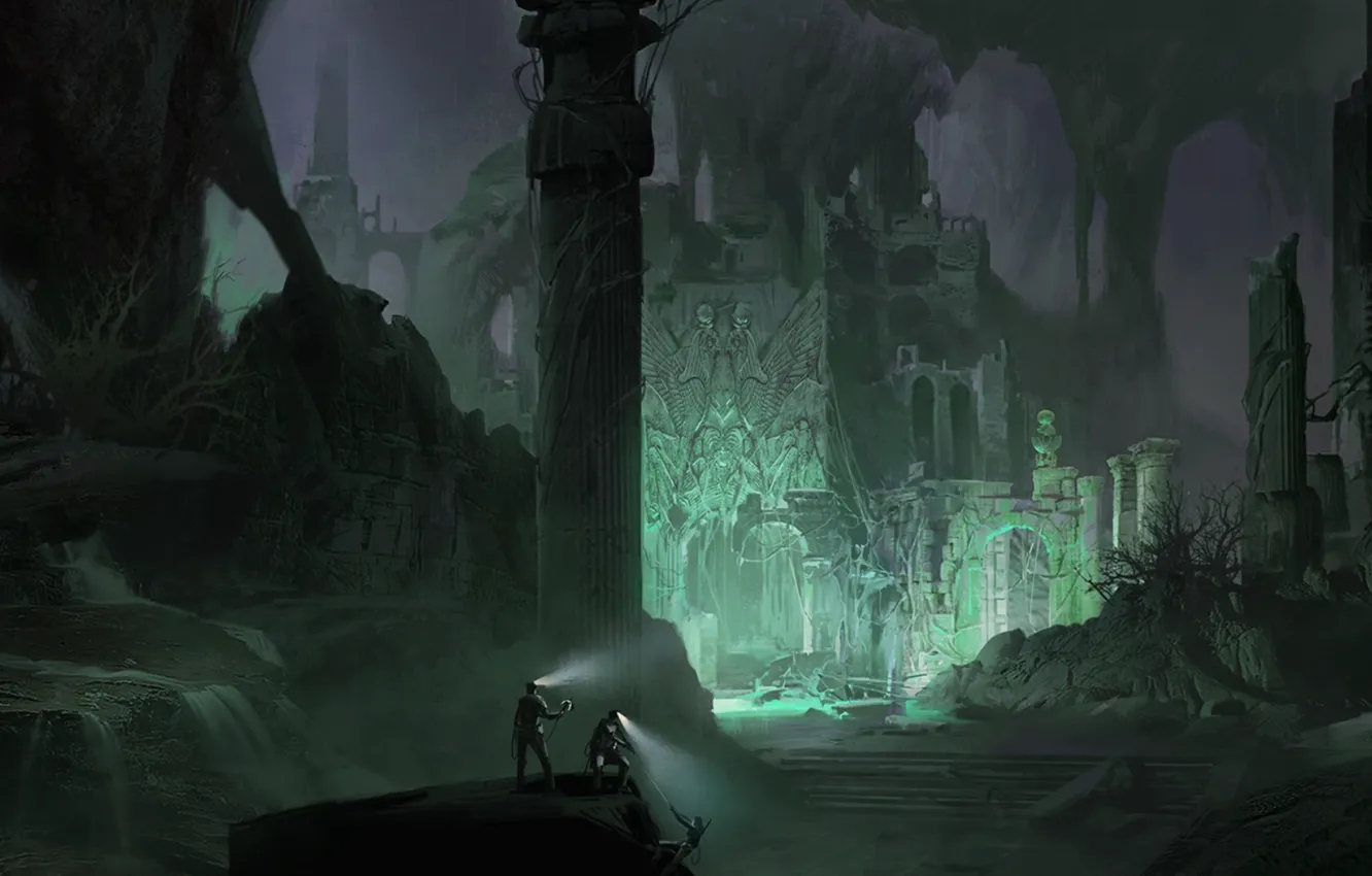 Photo wallpaper ruins, the ancient city, researchers, Exploration