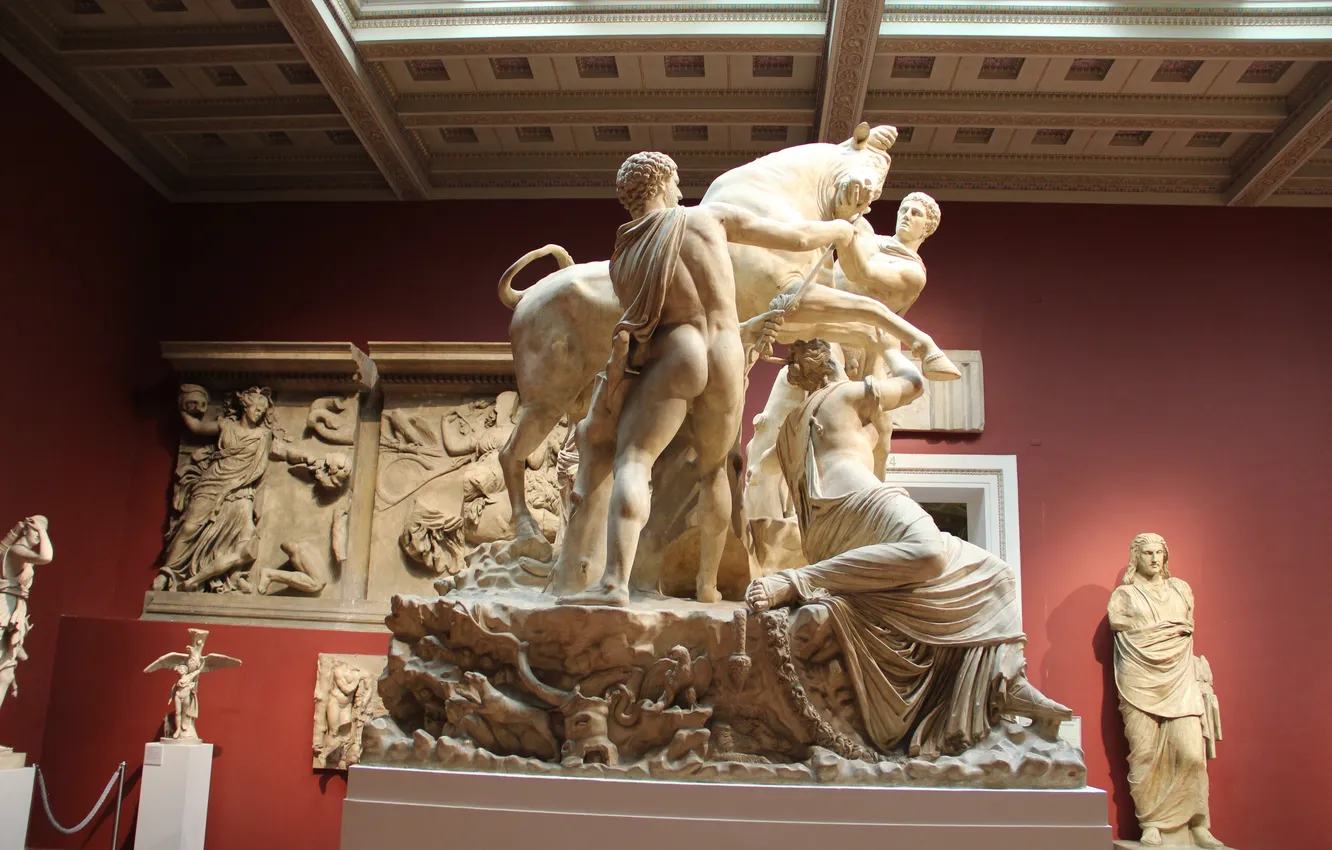 Photo wallpaper Moscow, statue, sculpture, side, cast, The Pushkin State Museum, The Farnese Bull, Tavriks