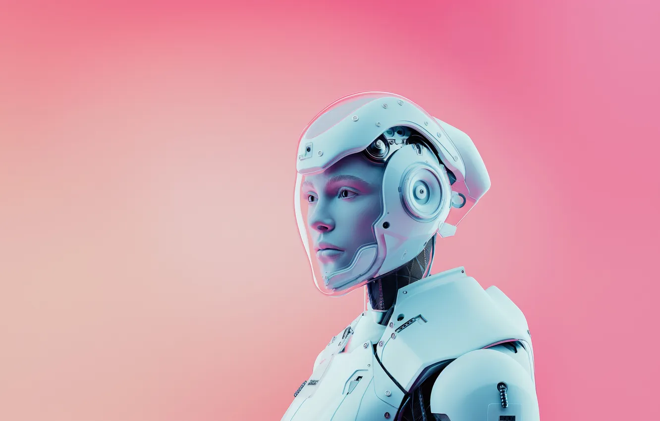 Photo wallpaper colors, robot, android