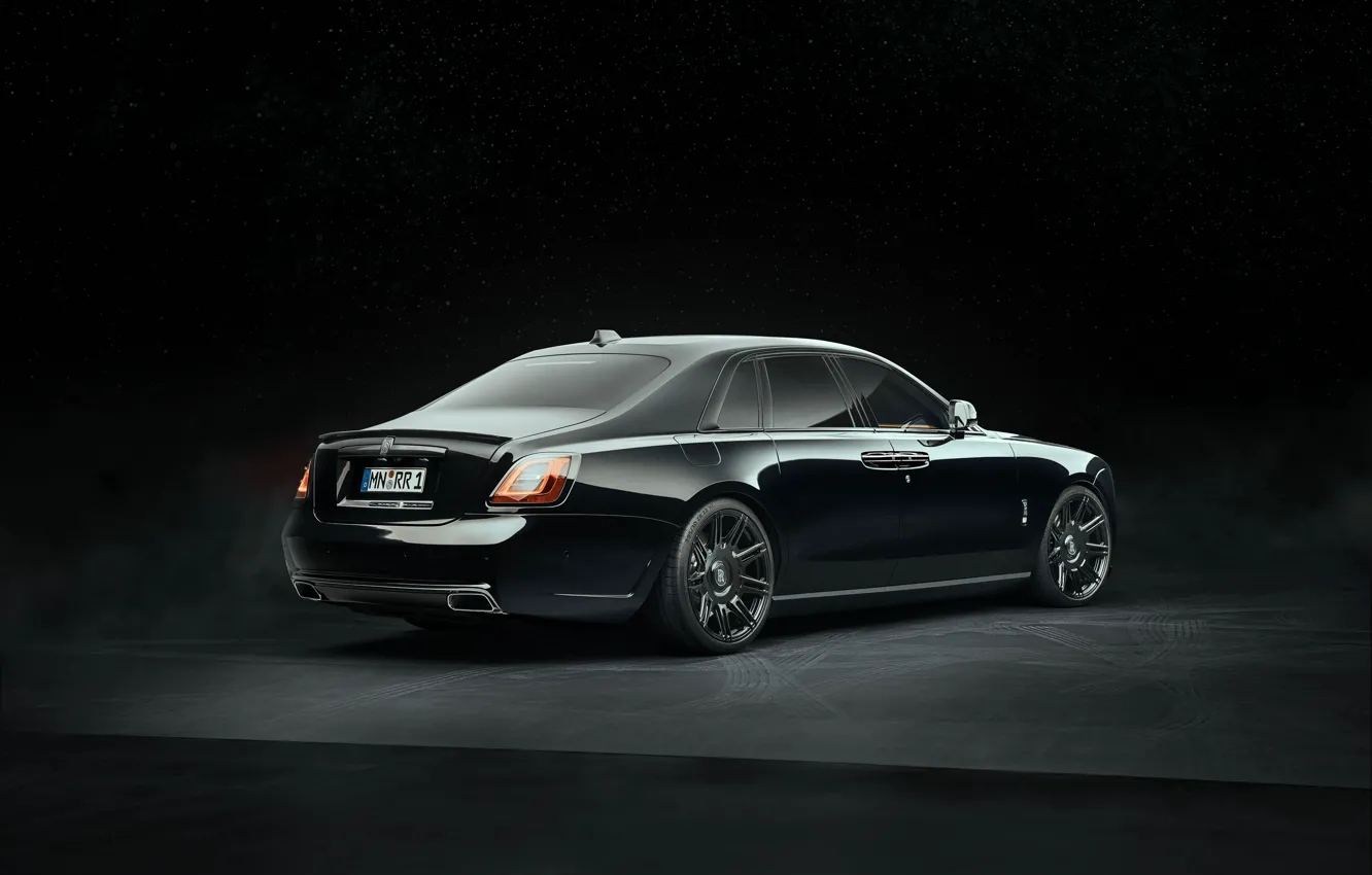Photo wallpaper car, Rolls-Royce, Ghost, luxury, Rolls-Royce Black Badge Ghost