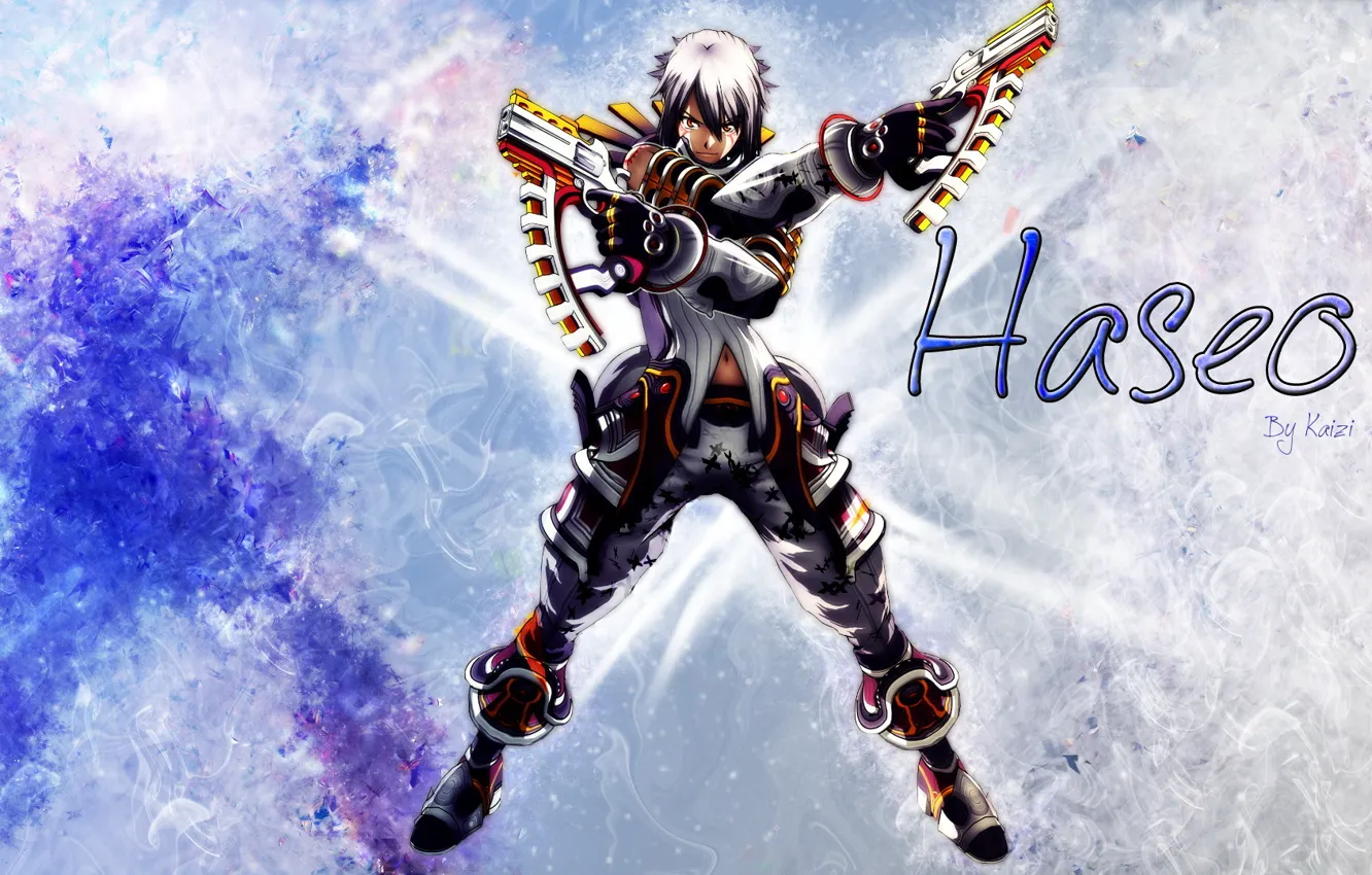 Photo wallpaper gun, warrior, snow haseo