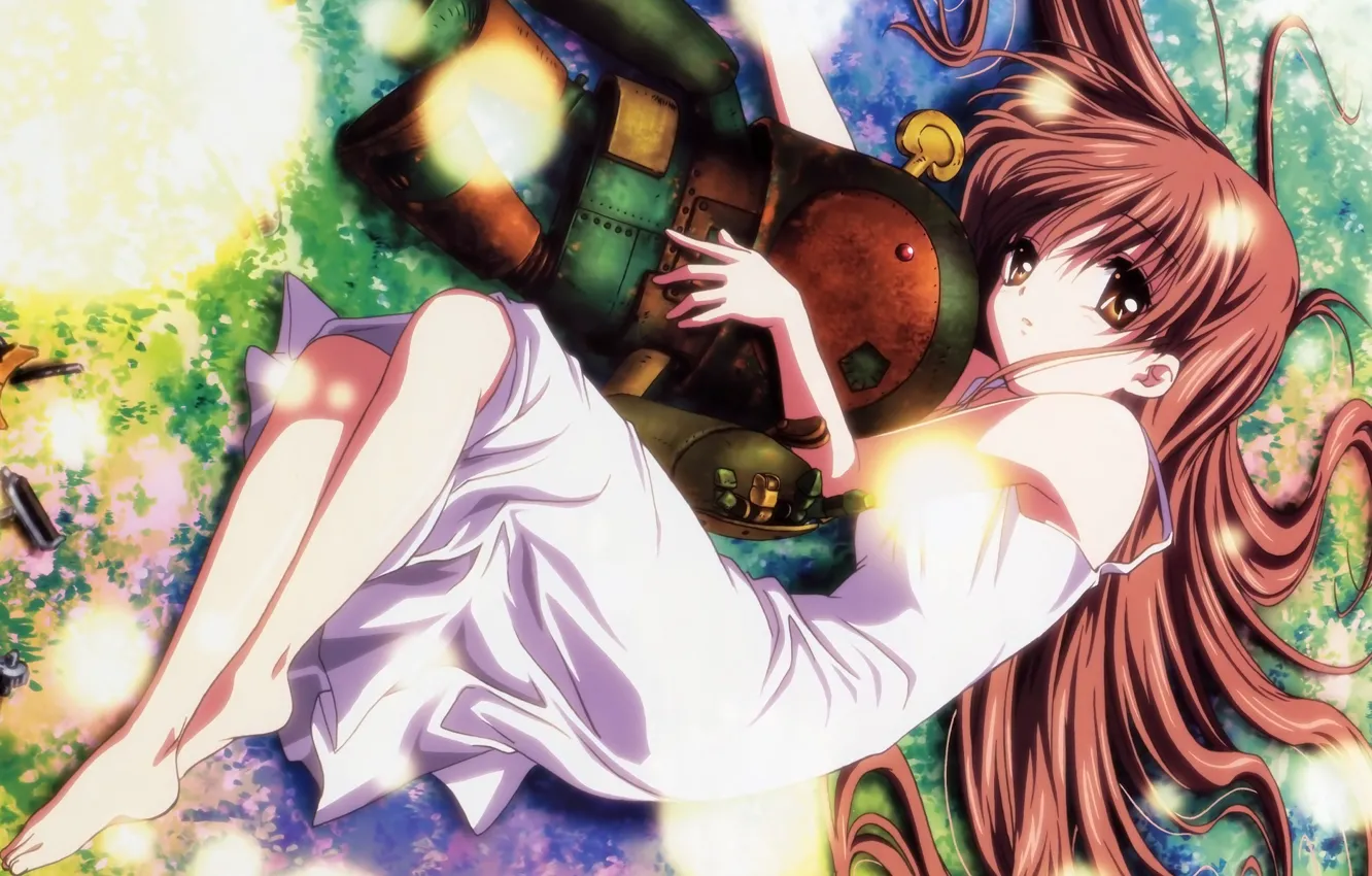 Photo wallpaper girl, robot, Clannad, Clannad, volossy