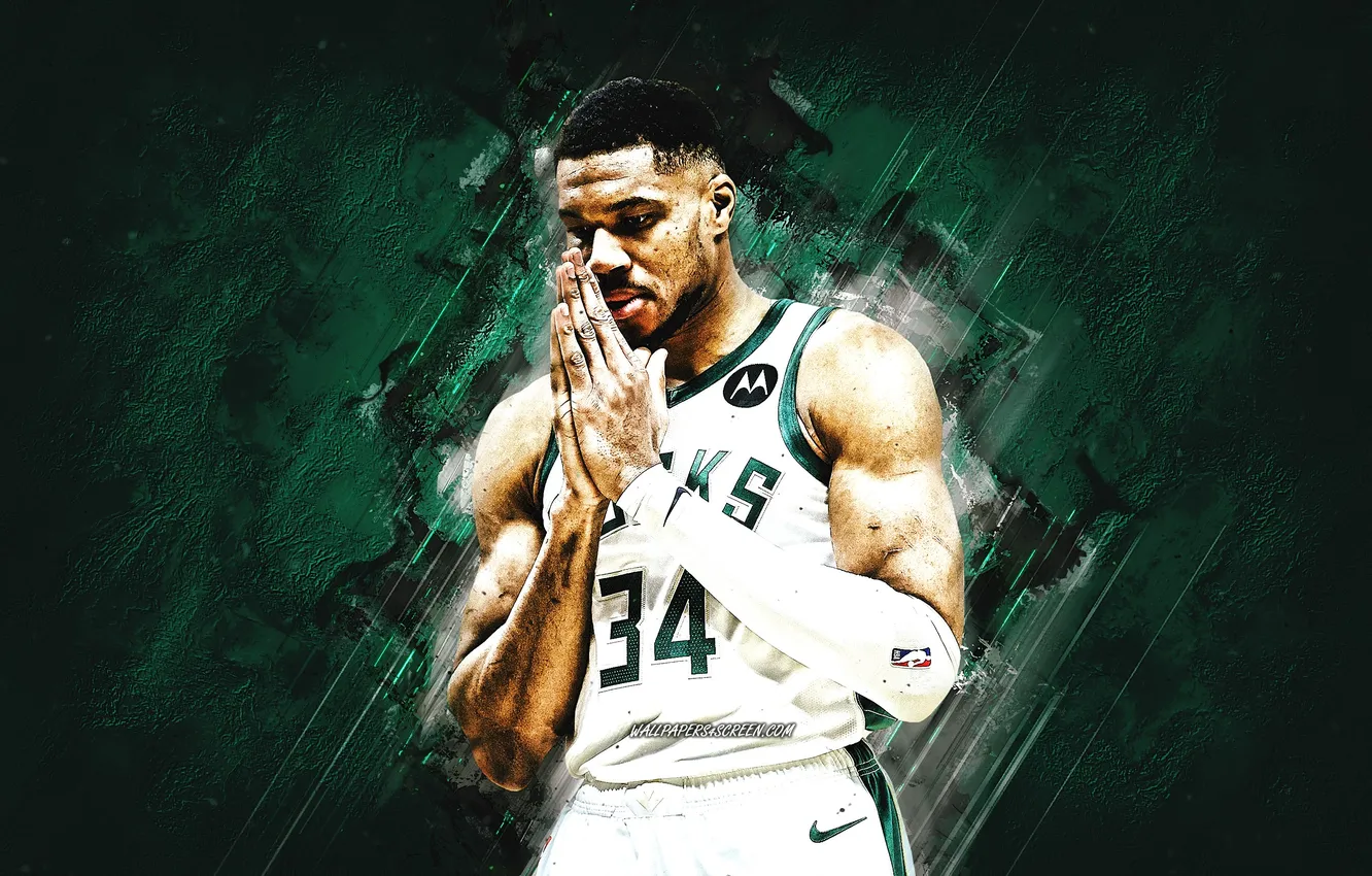 Photo wallpaper basketball, NBA, Greece, Milwaukee Bucks, Giannis, Giannis Antetokounmpo, Greek Freak