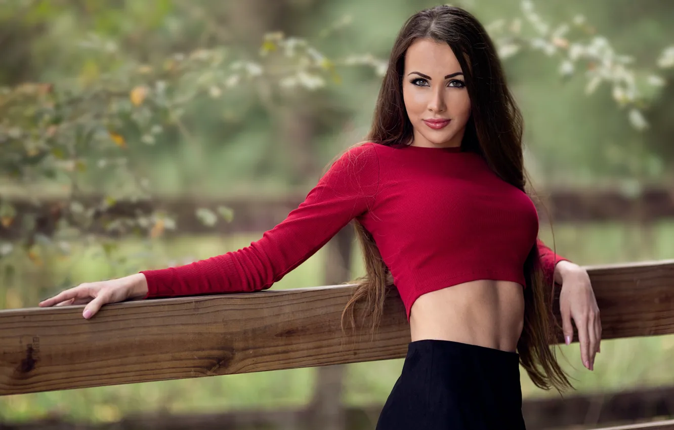 Photo wallpaper girl, smile, brunette, Leah, ETImagez Photography