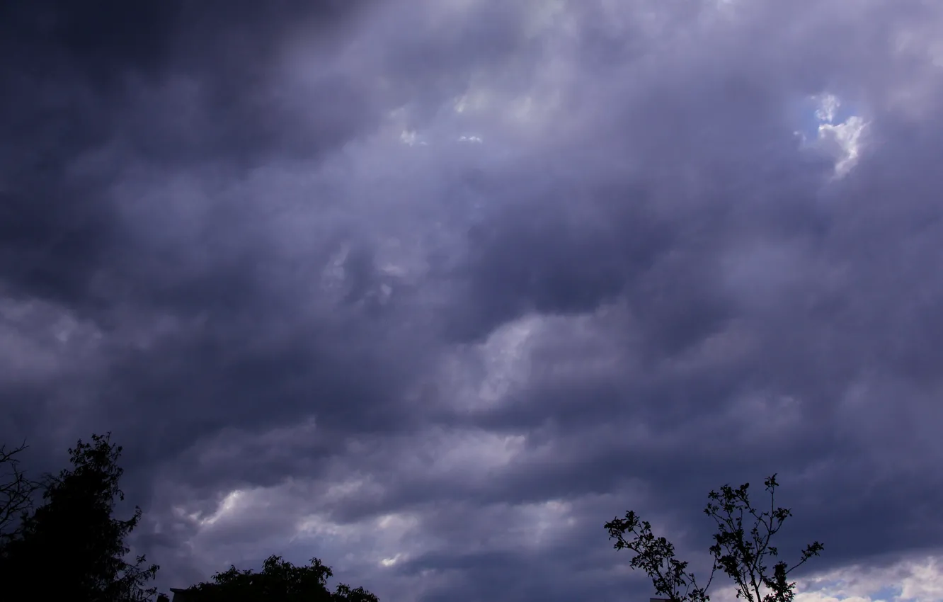 Photo wallpaper dark, storm, sky, cloud