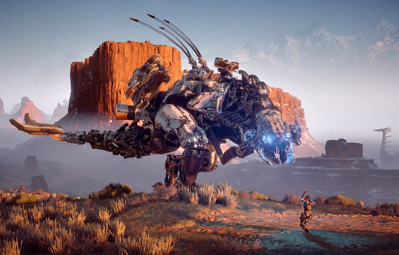 Photo wallpaper robot, the heroine, Horizon Zero Dawn, Eloy