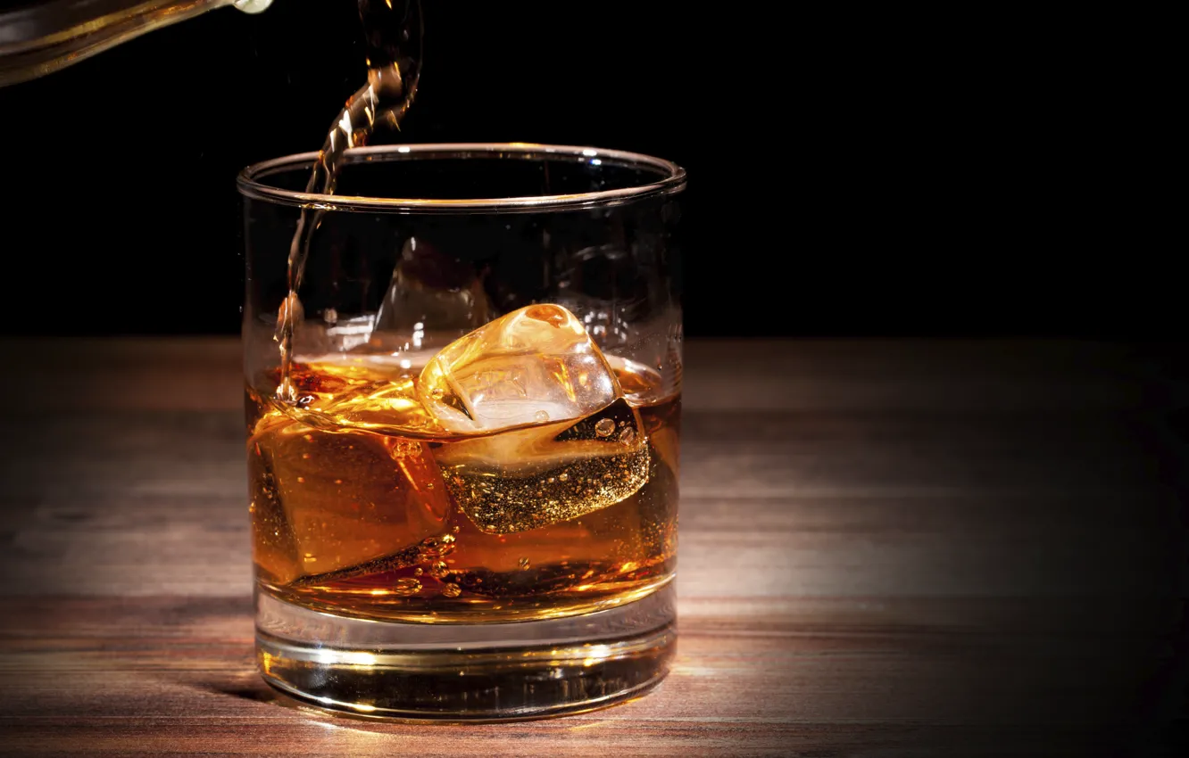 Photo wallpaper glass, alcoholic beverage, serve ice