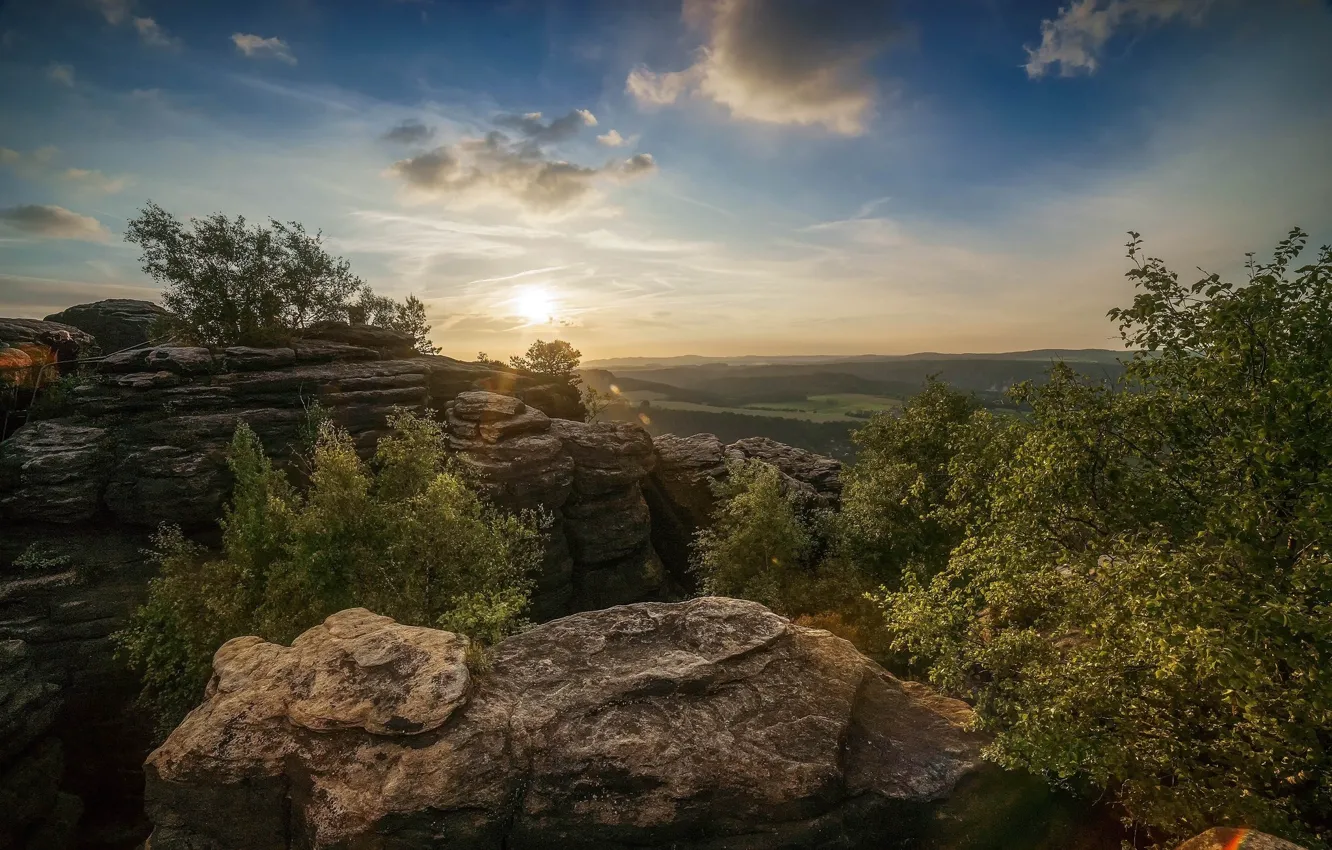 Photo wallpaper the sky, nature, morning
