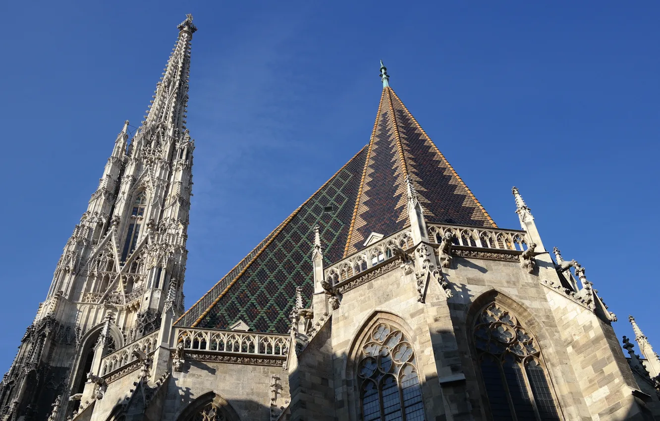 Photo wallpaper South tower, St. Stephen's Cathedral, Vienna, Austria, Stefanplatz