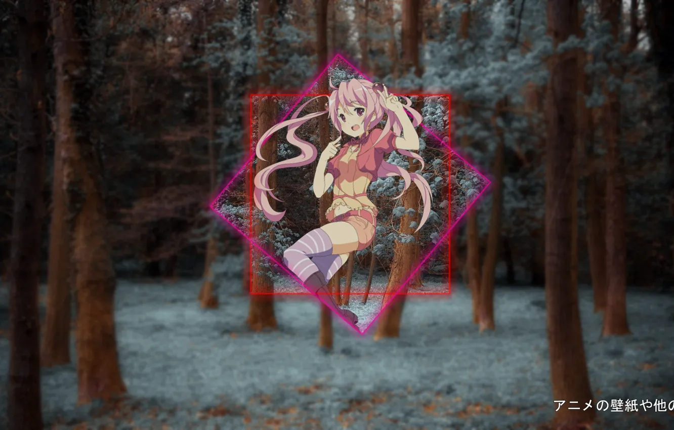 Photo wallpaper forest, anime, kawaii, anime, Anime girl, madskillz, madskillz