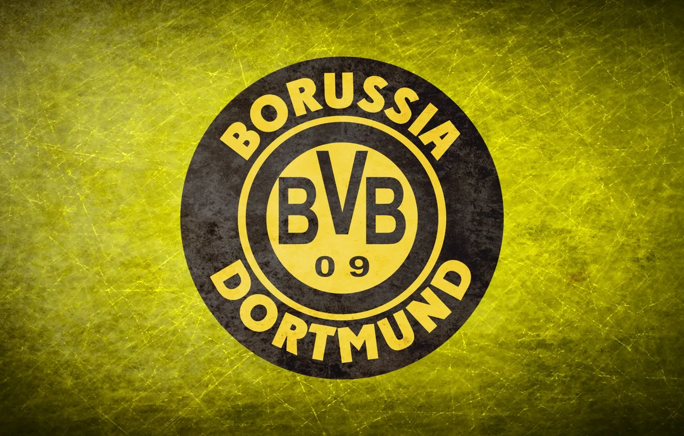 Photo wallpaper yellow, background, football, logo, logo, Borussia Dortmund, Borussia Dortmund, Ball Play Association Borussia