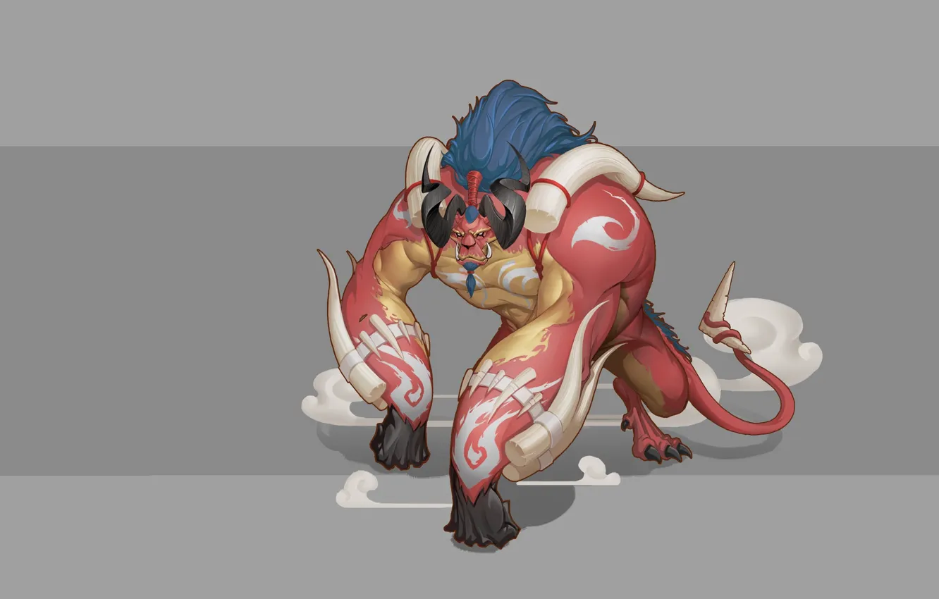 Photo wallpaper the demon, art, fantasy, Hao hao