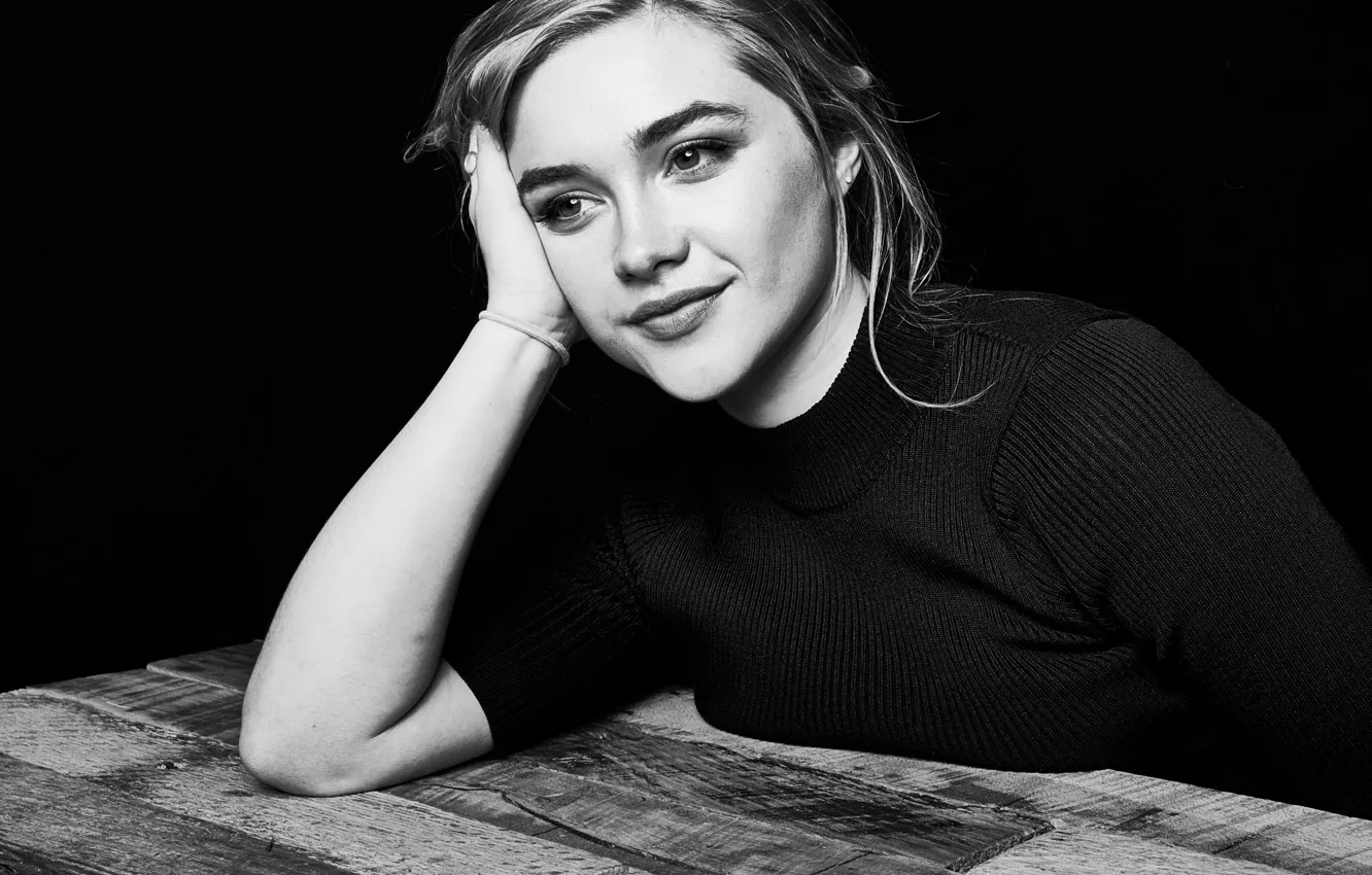 Photo wallpaper pose, actress, hair, Florence Pugh, Florence Pugh