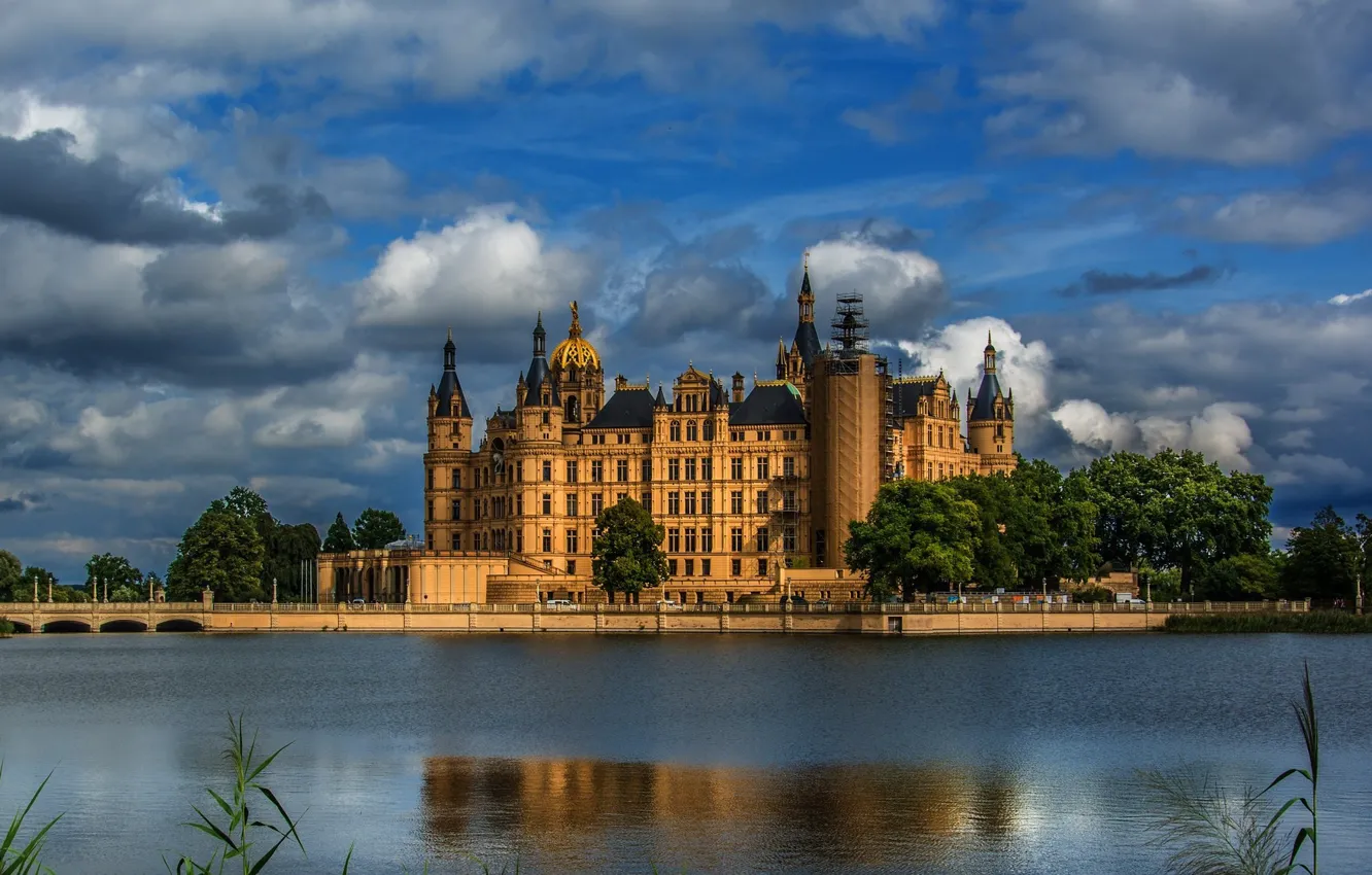 Photo wallpaper castle, Germany, Schwerin