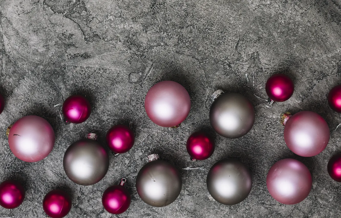 Photo wallpaper decoration, balls, new year, Christmas, Christmas, balls, New Year, decoration