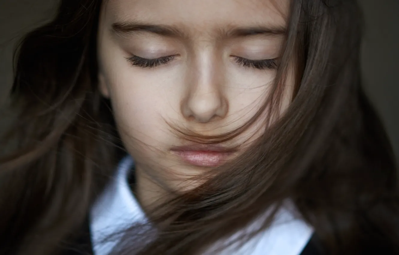 Photo wallpaper face, hair, beauty, girl, peace