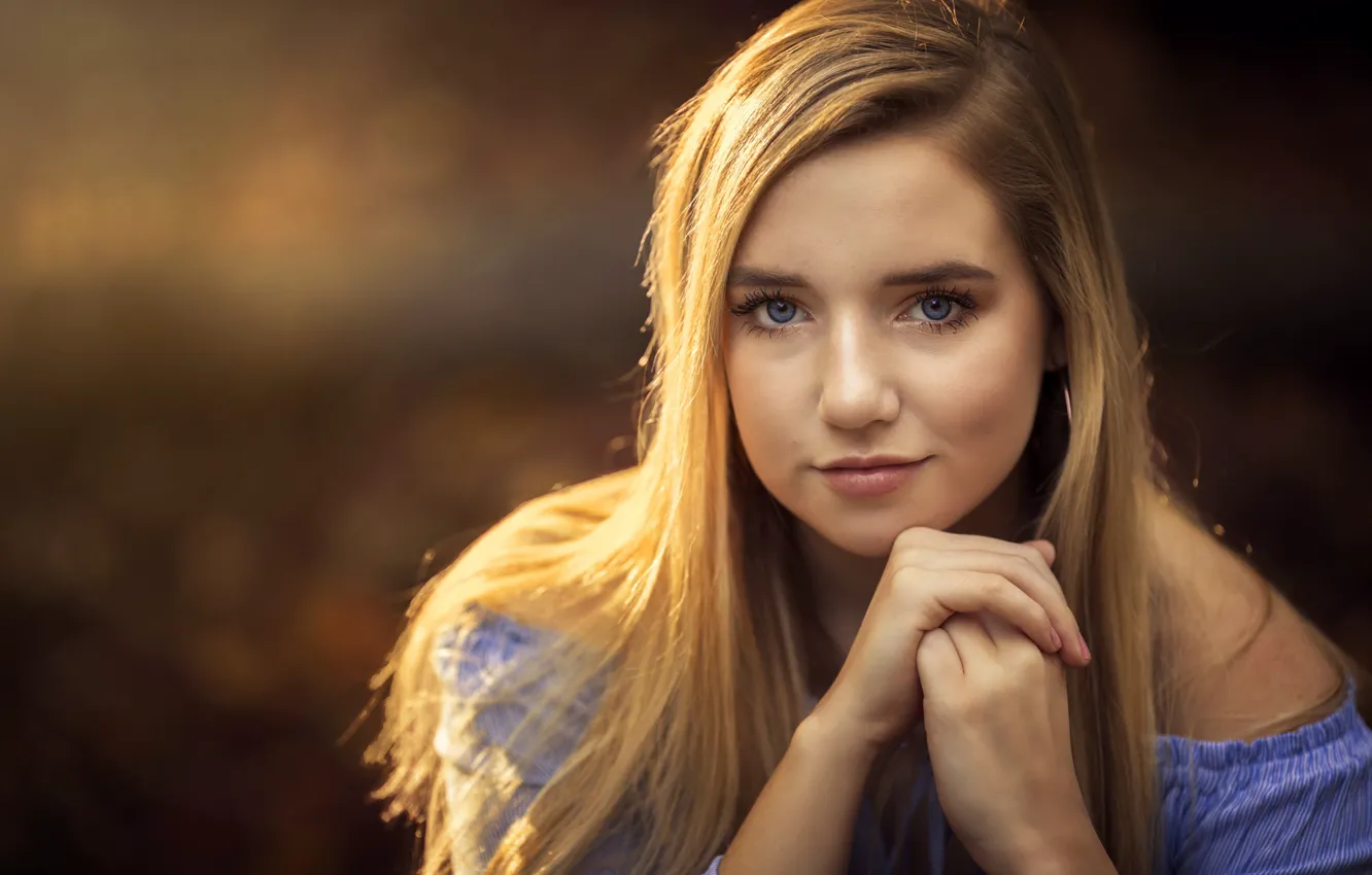 Photo wallpaper look, girl, portrait