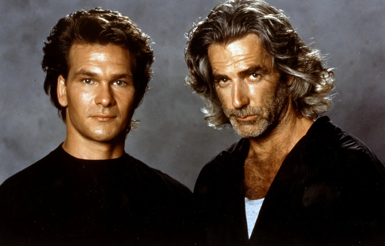 Photo wallpaper Patrick Swayze, Patrick Swayze, two, Sam Elliott, Road House, the photo is old, House by …