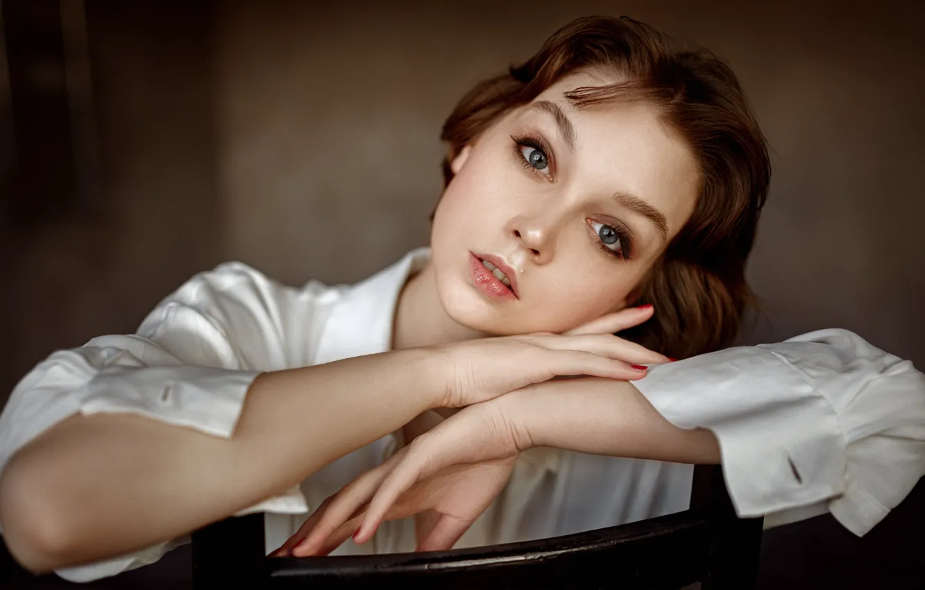 Photo wallpaper look, close-up, beauty, George Chernyadev, Olga Pushkina, Georgy Chernyadyev, Olya Pushkina