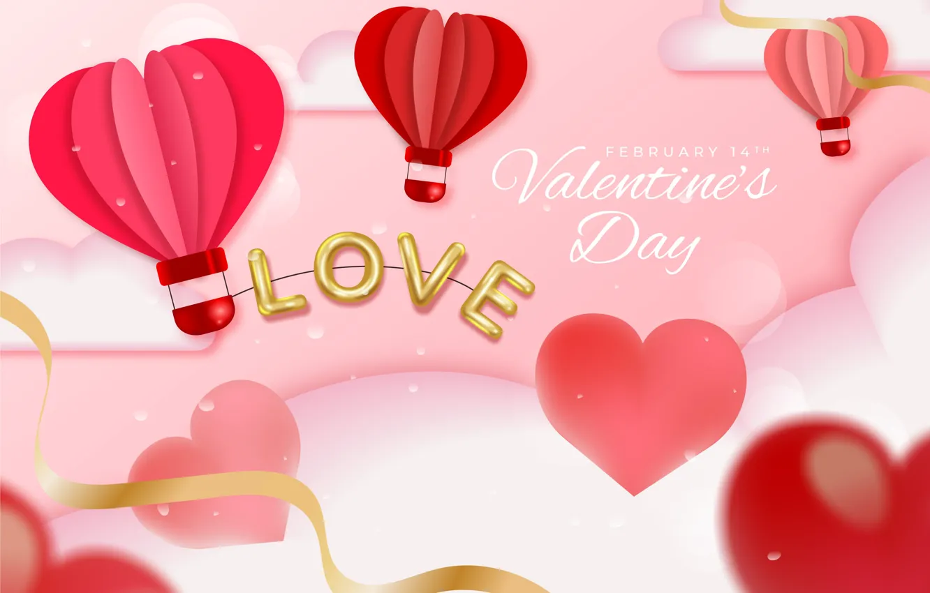 Photo wallpaper love, holiday, heart, hearts, Valentine's day, Valentine's day