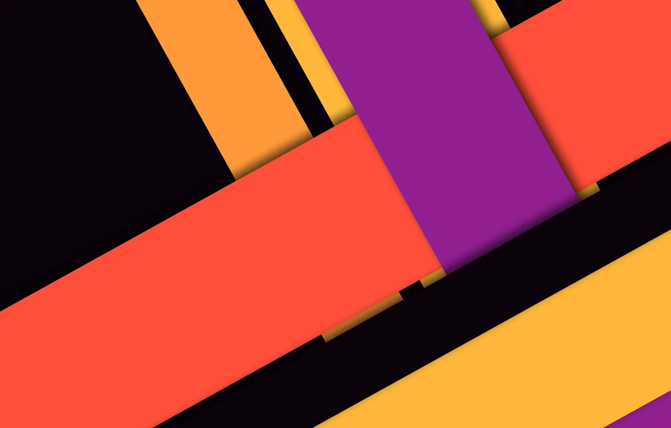 Photo wallpaper line, orange, yellow, black, pink, geometry, design, color