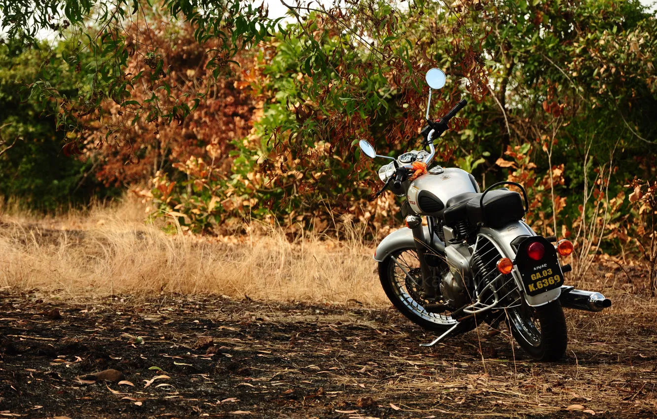 Photo wallpaper nature, technique, motorcycle