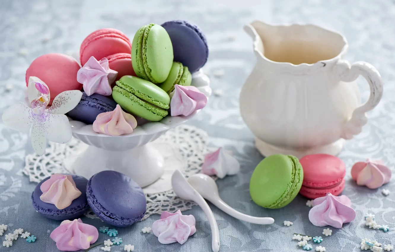 Photo wallpaper cookies, sweets, dessert, cuts, Anna Verdina, meringue, meringue, macaroon