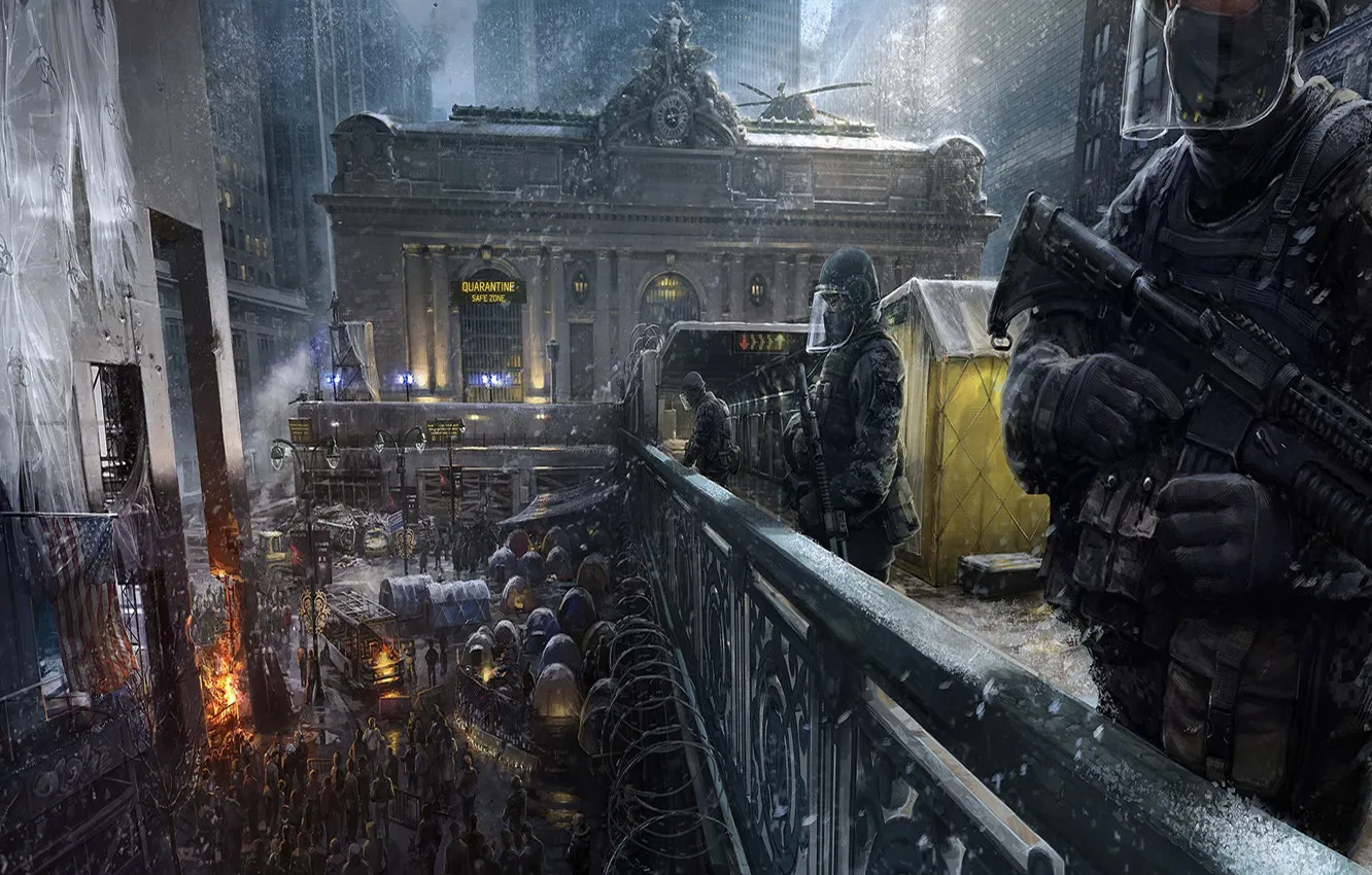 Photo wallpaper winter, people, The Devision