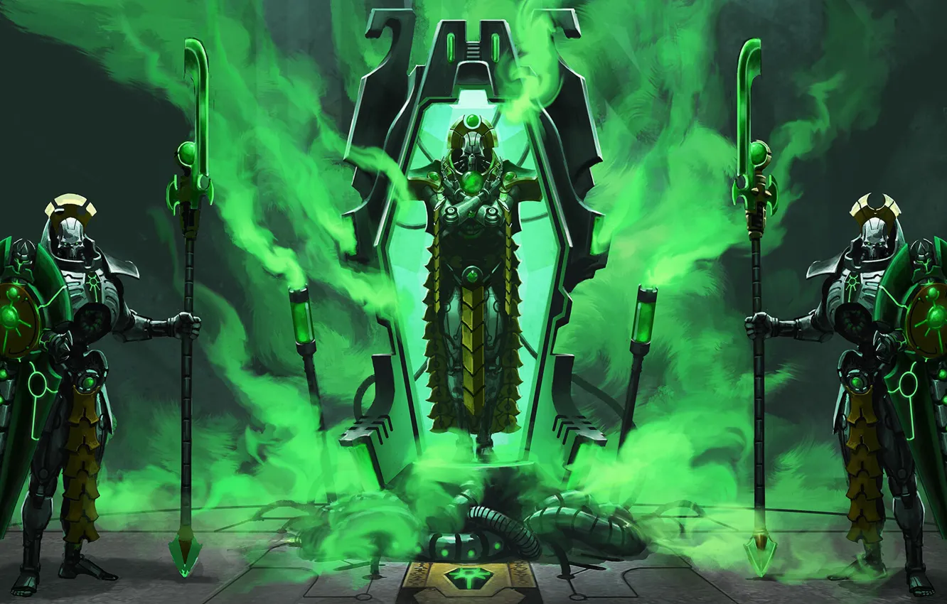 Photo wallpaper the guardian, Necrons, Warhammer, awakening, necrons, Lord nekron, necron lord, Warhammer 40 000