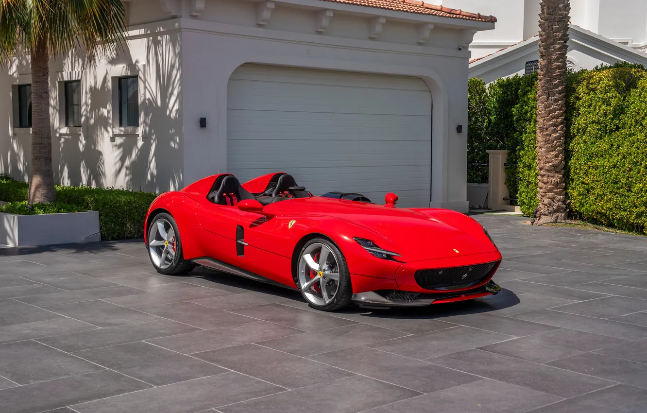 Photo wallpaper Ferrari, supercar, Ferrari, Supercar, the only instance, 2021, Monza SP2, Ferrari Monza SP2