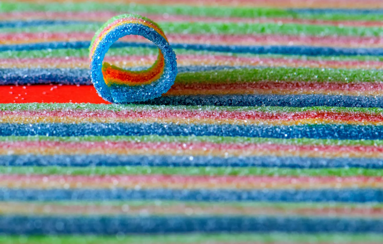 Photo wallpaper strip, colored, sweets, sugar