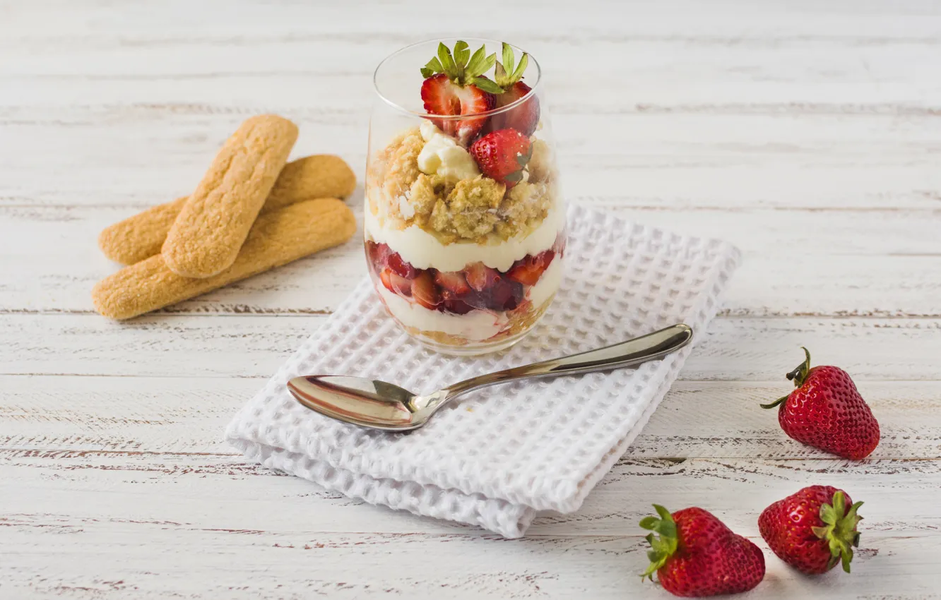 Photo wallpaper berries, strawberry, dessert, strawberry, dessert