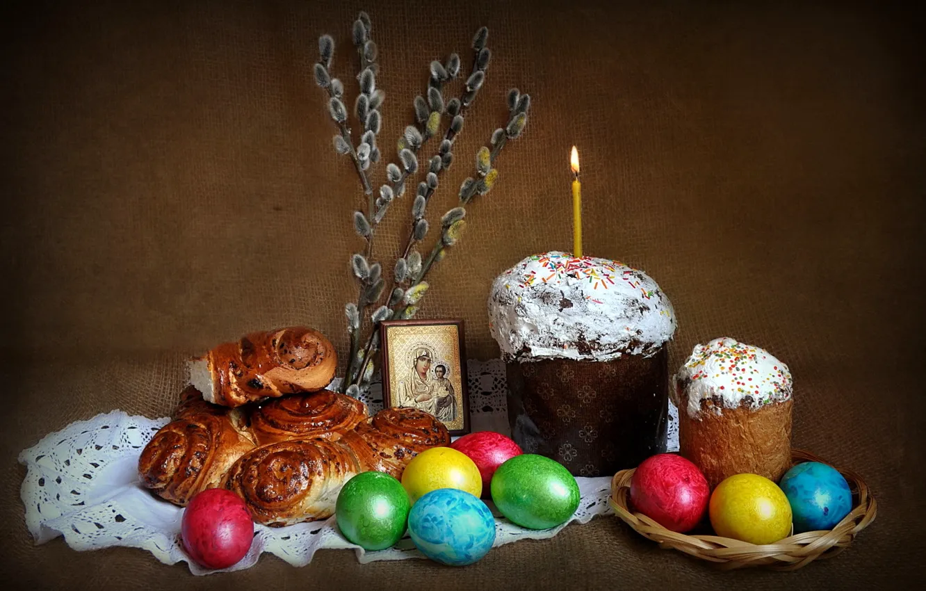 Photo wallpaper holiday, spring, Easter, still life, composition
