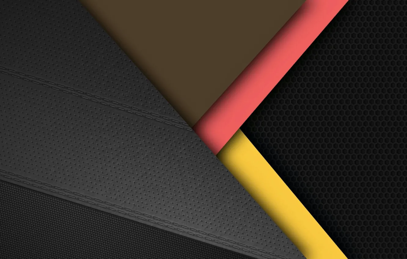 Photo wallpaper yellow, grey, black, geometry, android, material