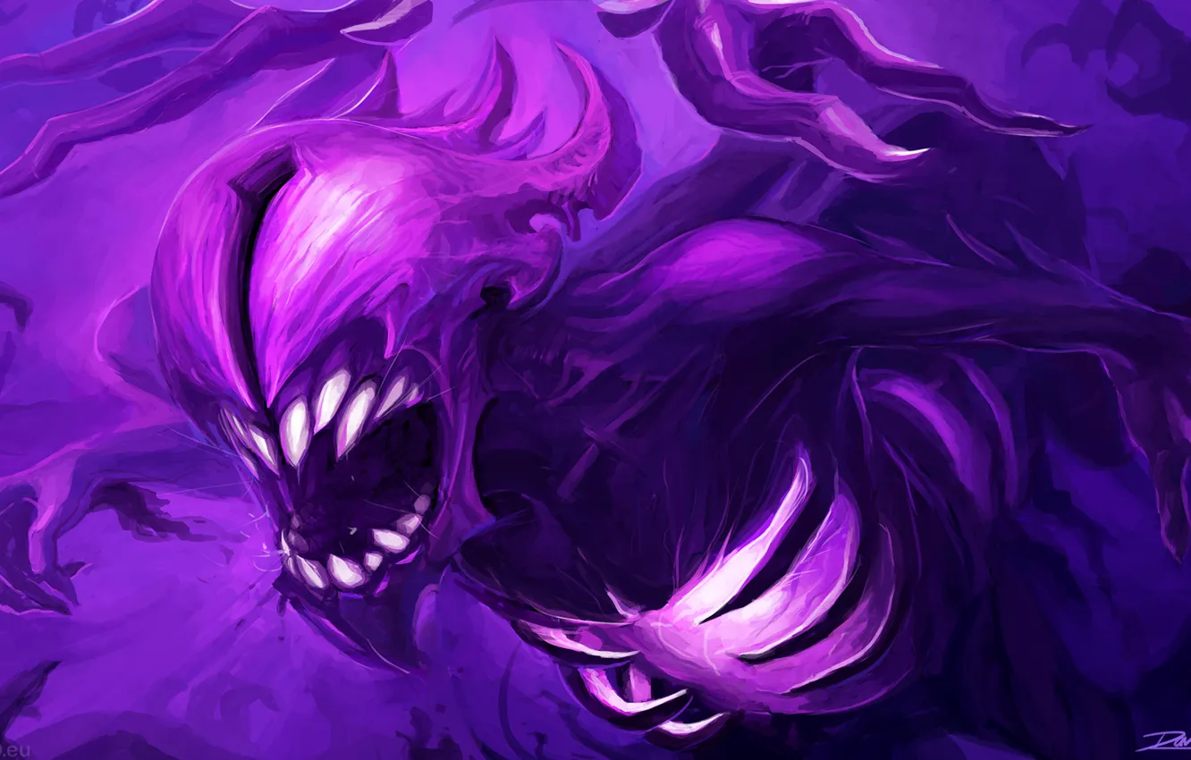 Photo wallpaper teeth, art, elemental, Bane, dota 2, nightmare, Cryotube