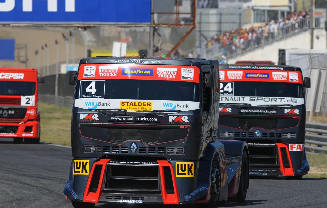 Photo wallpaper track, truck, Renault, racing, Renault Trucks, Premium Course MKR